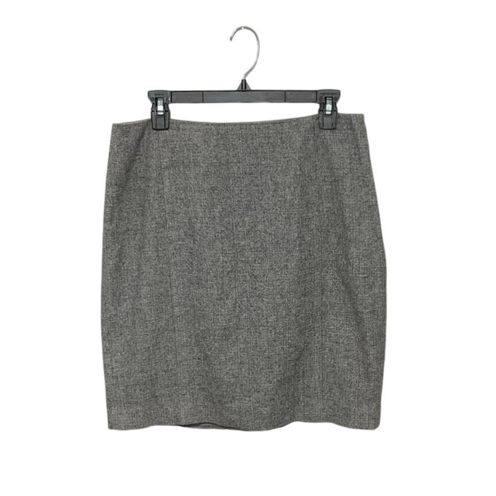 Ann Taylor Gray Wool/Silk Pencil Skirt Size 8 Medium Academia Office